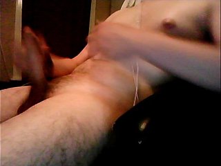 Cute bisexual guy moans and cums